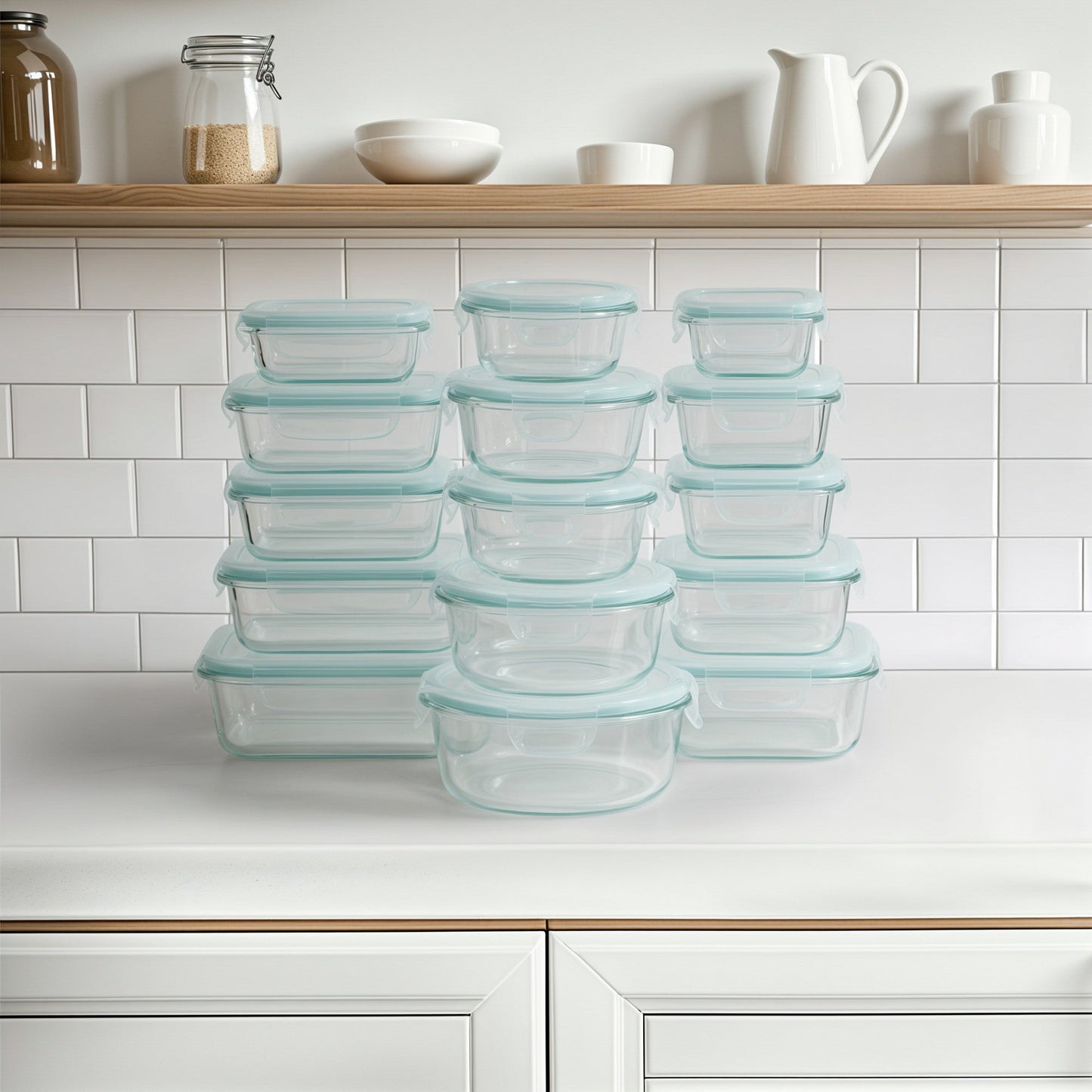 15 Container Borosilicate Glass Set