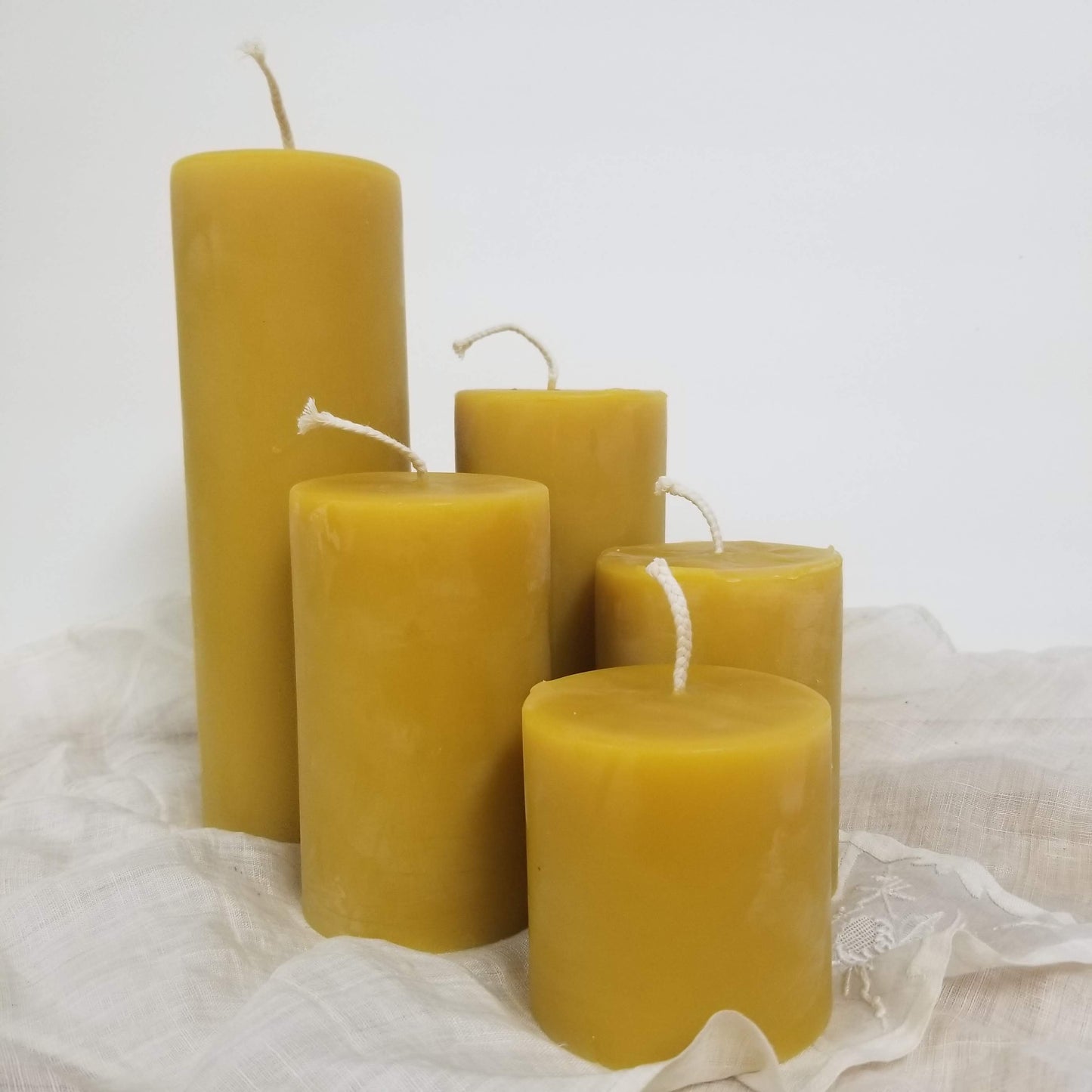 Chunky Beeswax Pillar Candles | 5 Sizes | Handcrafted & Pure