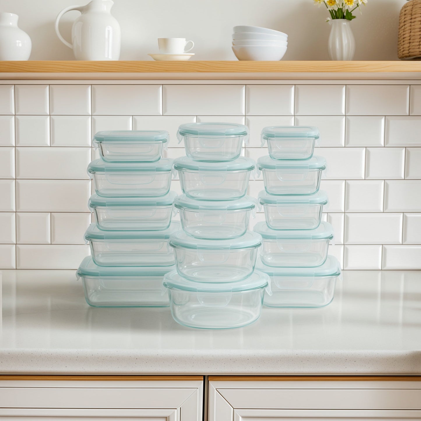 15 Container Borosilicate Glass Set