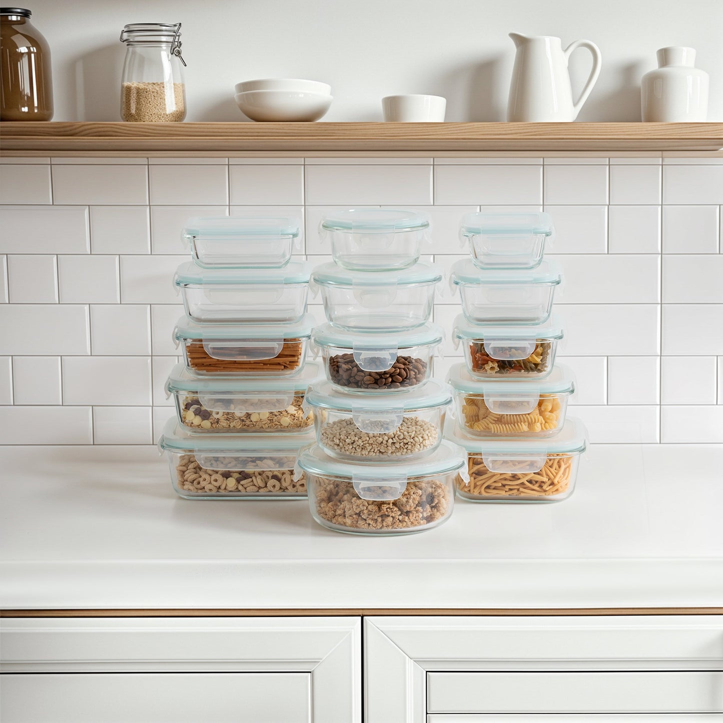 15 Container Borosilicate Glass Set