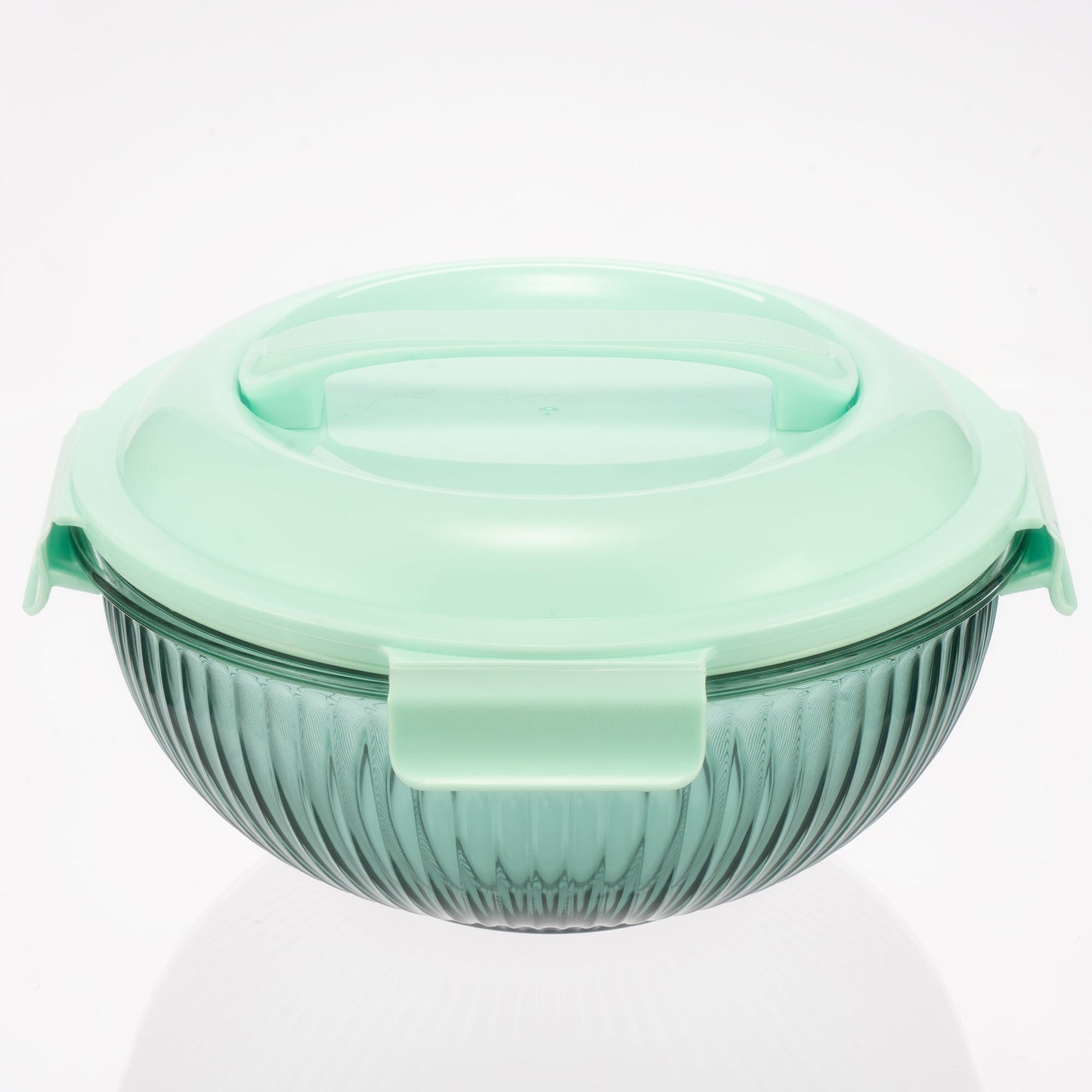 Borosilicate Glass Mixing Bowl Set- Diamond Blue (W/ Handle)