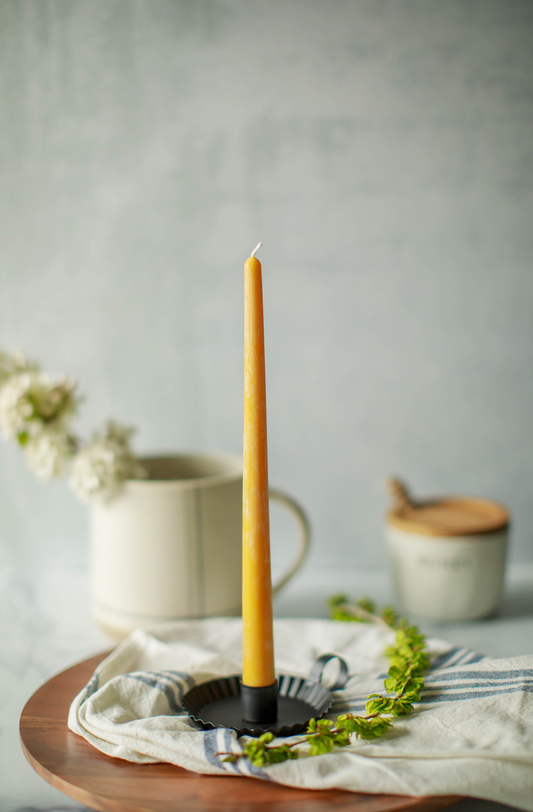 Beeswax Taper Candles – 10" | Handcrafted, Pure & Timeless